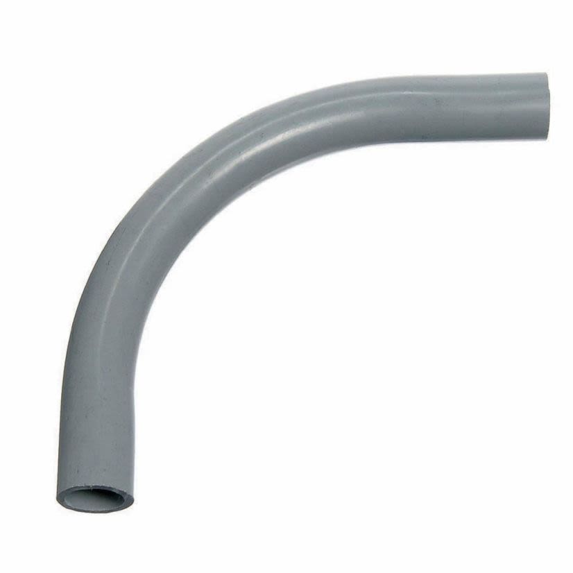 Carlon UA9HR SCH 40 Plain End Special Radius Conduit Elbow, 6 in Trade, 90 deg, PVC